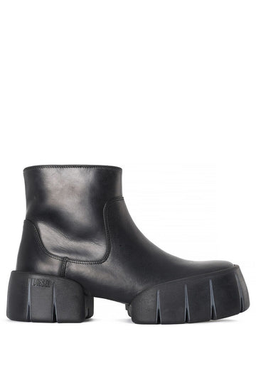 DIESEL レザー アンクル ブーツ ブラック Y03786 P7389 T8013 157280613 [P]