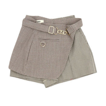Fendi Houndstooth FF Logo Belt Women's Shorts 64846 157281682 [P]