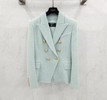BALMAIN Tweed-Doppeljacke Mint 7110C257 156174159