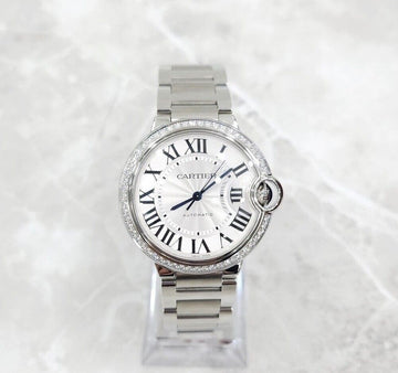 Cartier Ballon Bleu de Steel Watch 33MM W4BB0017 149405278