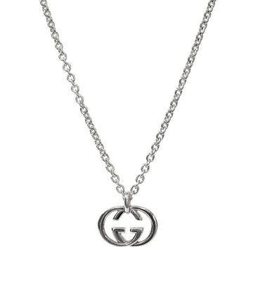 GUCCI Interlocking G Silber Halskette 53020 157300827
