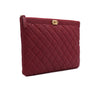 CHANEL レッドキャビアボイゴールドニューミディアムポーチクラッチバック A84406 157312257 [P]