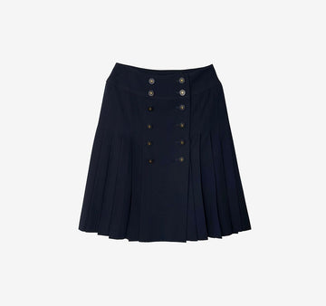 CHANEL プリーツスカート ネイビー 24インチ AFD033255N 157333335