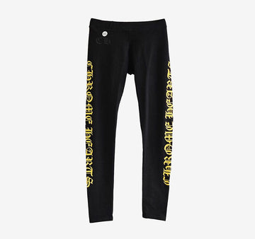 Chrome Hearts Lettering Logo Leggings XS Black L335CLJ2 157333345