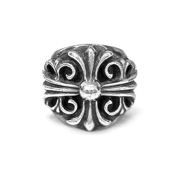 Chrome Hearts Floral Keeper Cross Ring 257047C 154755575
