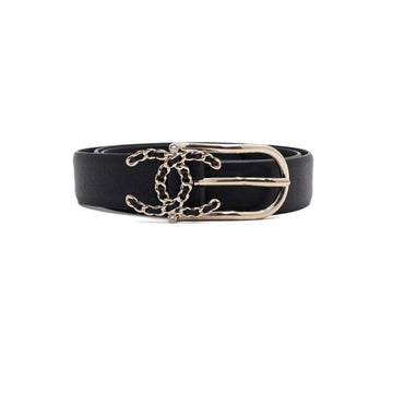 CHANEL Damen-Gürtel CC Kette Kristall Schwarz 22 Saison 64922 157339648