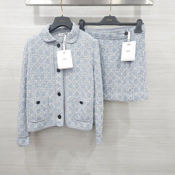 DIOR Tweed-Jacke und Rock-Set 157344274