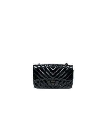 CHANEL Schwarzes Chevron New Mini 60995 157384986