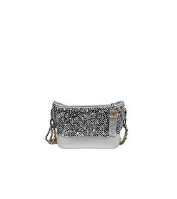 CHANEL Silver Small Sequin Gabriel Hobo Bag 61494 157385031