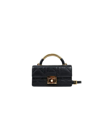 DIOR Schwarze Angélique Mini Schultertasche 62958 157385023