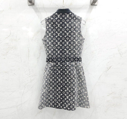 LOUIS VUITTON モノグラムデニムボタンタブドレス1AAUPJ 124411593