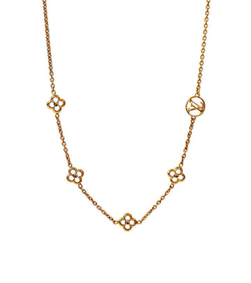 Louis Vuitton Flower Gold Necklace 61801 157392954