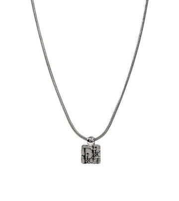 DIOR Cubic Oblique Plate Silver Necklace 62110 157392963