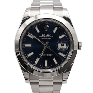 ROLEX 116300 DATEJUST 41mm Blau Zifferblatt Index Edelstahl Herren Uhr 157394247