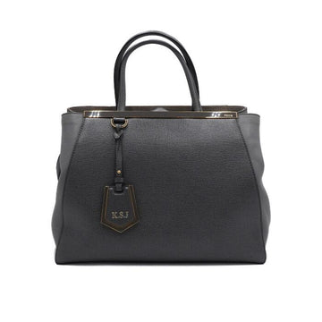 Fendi Gray Leather 2JOURS Medium Tote Bag 8BH250 157394323
