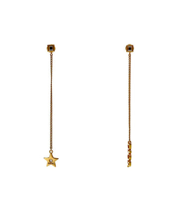 Dior Star Chain Drop Gold Earrings 61833 157398527