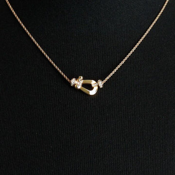 Fred Pink Gold 0.13 Carat 16P Diamond Necklace 7B0237 157394343