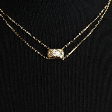 CHANEL 18Kイエローゴールドココクランハーフダイヤレディースネックレス J11358 157398882 [P]