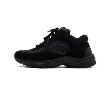 CHANEL G34360 Schwarze CC-Logo Wildleder Cruise Damen Sneaker 157398926 [P]