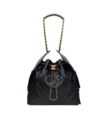 CHANEL Black Medium Caviar 25 Bag 61362 157408427