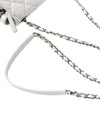 CHANEL White Quilted Flap Chain Shoulder Bag 61495 157408436 [P]