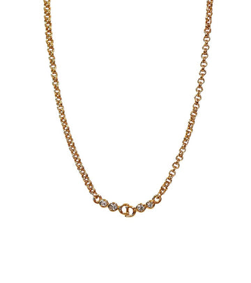DIOR Cubic CD Gold Necklace 56075 157415126