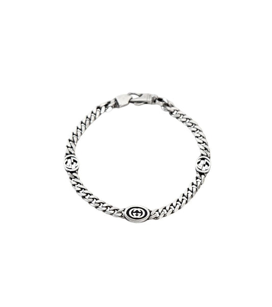 GUCCI インターロッキング G チェーン シルバーブレスレット 61728 157415574