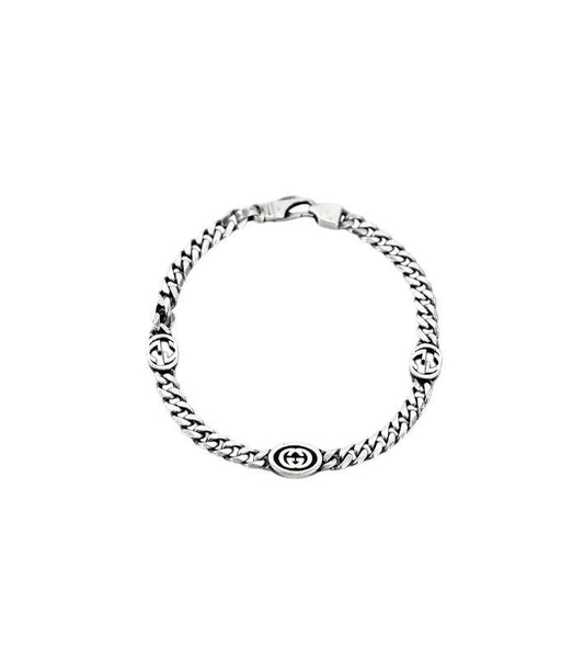 GUCCI インターロッキング G チェーン シルバーブレスレット 61728 157415574