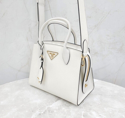 PRADA クリスチン サフィアーノ トップハンドルバッグ 1BA372 125243957