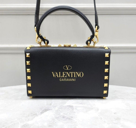 VALENTINO Rockstud Logo Box Two Way Tote Schultertasche 98836534