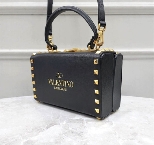 VALENTINO Rockstud Logo Box Two Way Tote Schultertasche 98836534