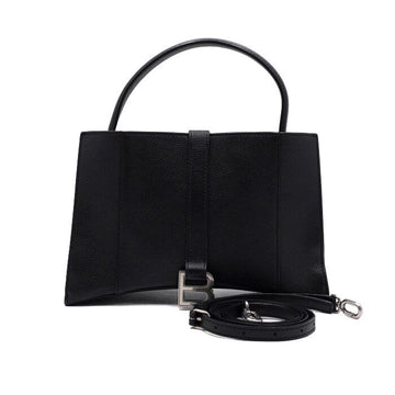Balenciaga Leather Black Hourglass Tote and Shoulder Bag Crossbody 619669 157429785