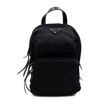 PRADA Schwarzer Nylon Triangular Logo Ein-Schulter Rucksack Sling Bag 1BZ026 157429804