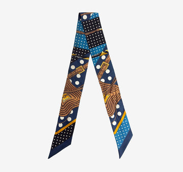 Hermes Twilly Scarf Navy 157432600