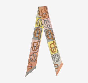 Hermes Atelage Buckle Illustration Twilly Scarf 78O8KVRT 157432601