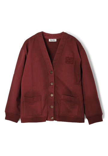Miu Miu Garment Dye Cotton Fleece Cardigan 14RU F0399 143134544