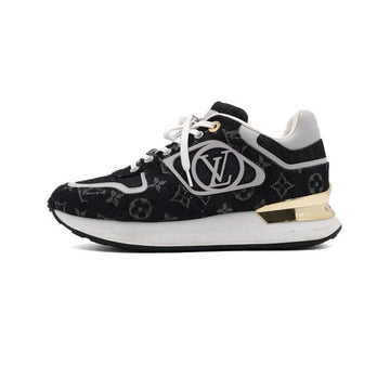 LOUIS VUITTON Schwarze Denim Neo Runaway Sneakers mit goldener Hardware aa65042 157436718