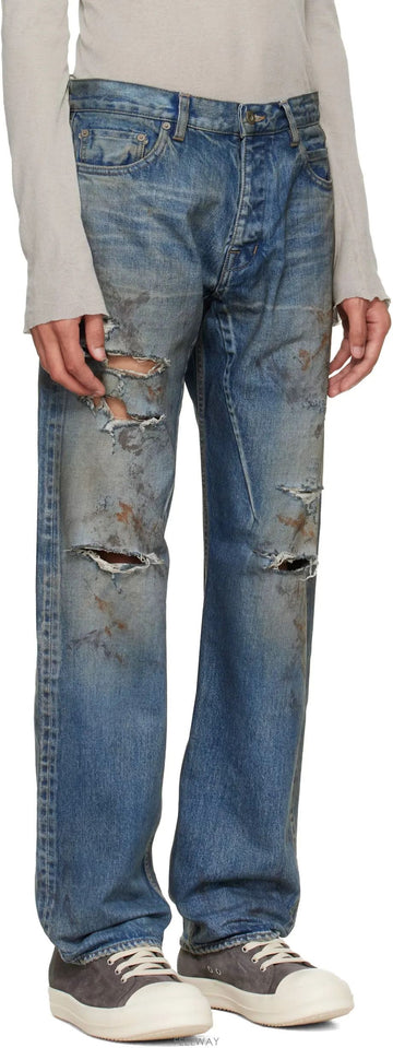 Rick Owens Vintage Wash Denim Jeans Indigo DL01F1399 HKWJP 146 157437698