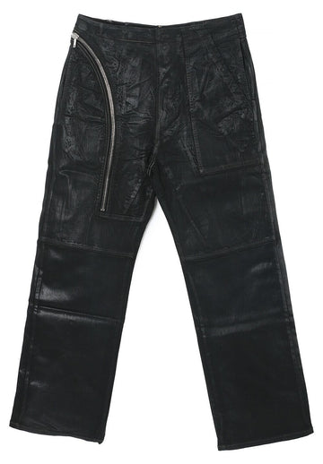 RICK OWENS DRKSHDW フォイル ストレッチ デニム AIRCUT パンツ ブラック DU01E3356 SCF 09 128751189