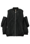 Rick Owens Jumbo Convertible JUMBO PETER Flight Jacket Black 150089877 [P]