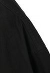 RAF SIMONS Oversized Denimjacke mit Lederpatch Schwarz 222723100320099 37119619 [P]
