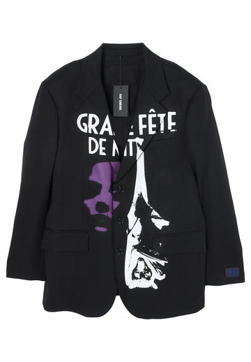 Raf Simons Oversized Blazer with Pocket Print 222M545C300010099 40393605