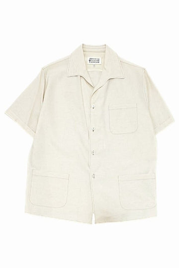 Maison Margiela Stitch Logo Rayon Twill Shirt 141056156