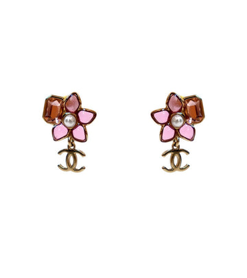 CHANEL Coco Mark Blumen Ohrringe 62081 157503872