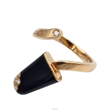 BULGARI Ring mit Diamant und Onyx 2344 157521724
