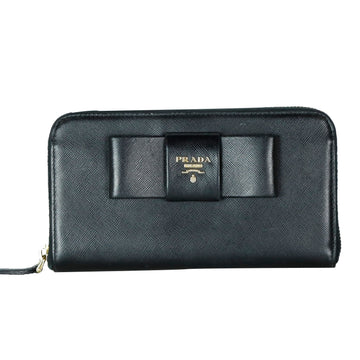 PRADA Saffiano Bow Reißverschluss Geldbörse 1M0506 14507 157522522