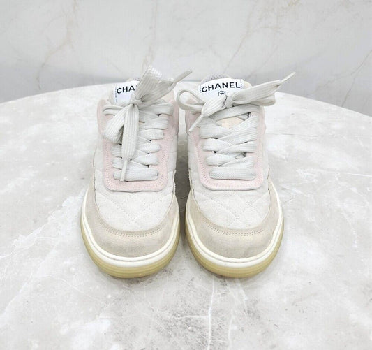 CHANEL Suede Quilted Sneakers G38740 121956844