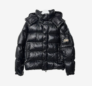 MONCLER MAYA 70周年フードショートダウンジャケット 6サイズ ブラック PZK87P2A 157531944