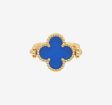 VAN CLEEF & ARPELS ヴィンテージ アルハンブラ リバーシブル リング アゲート B1209C090 157531947