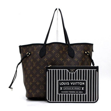 LOUIS VUITTON モノグラム ブラック レザー ネヴァーフル インサイドアウト MM ショルダーバッグ aa65102 157547852